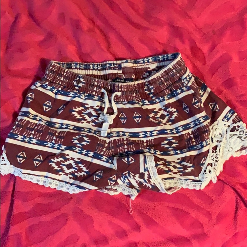 Fabric shorts.